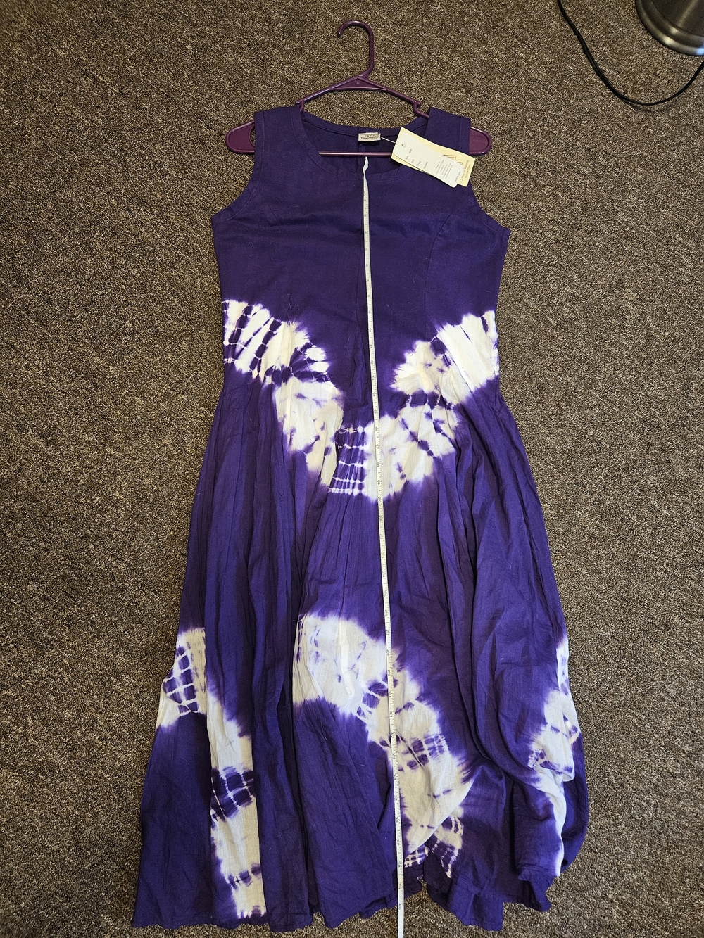 Advance Apparels Purple Tie-Dye Maxi Dress